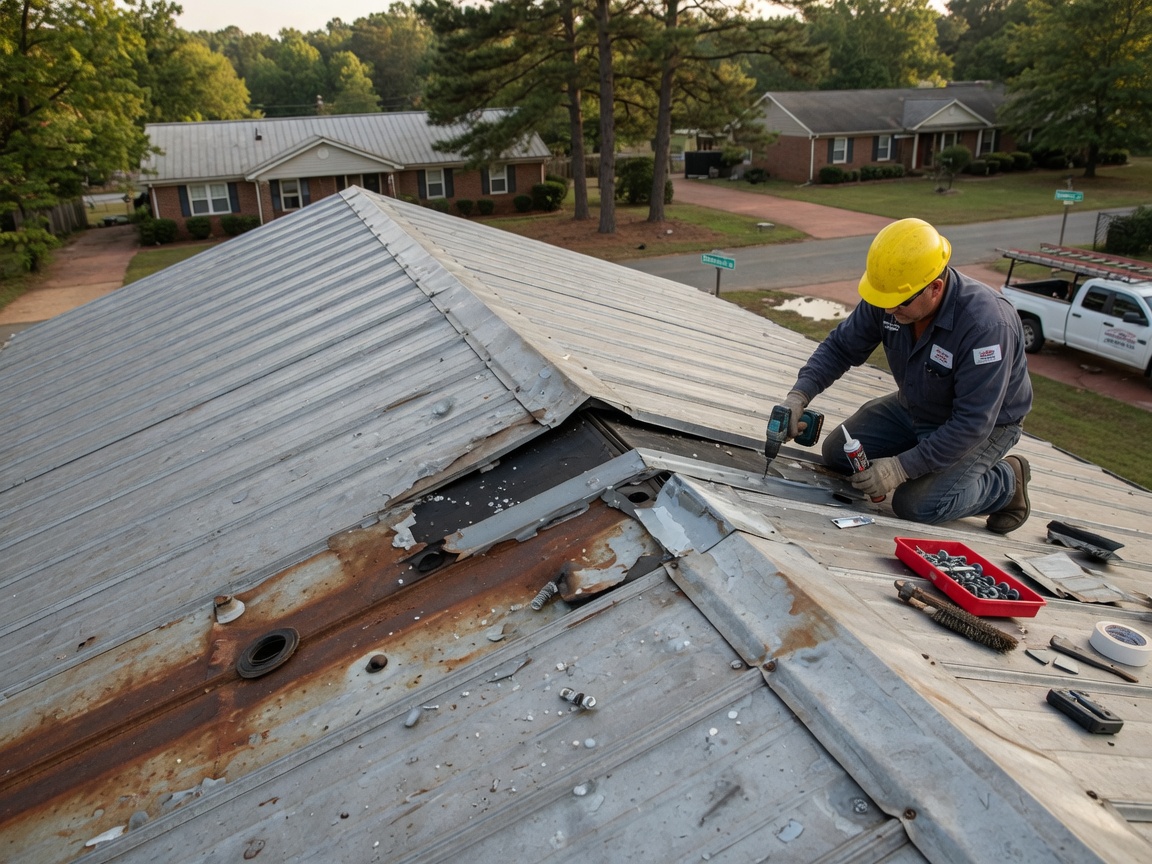 Metal Roof Repair in Harrisburg, NC: Common Problems and Repair Tips